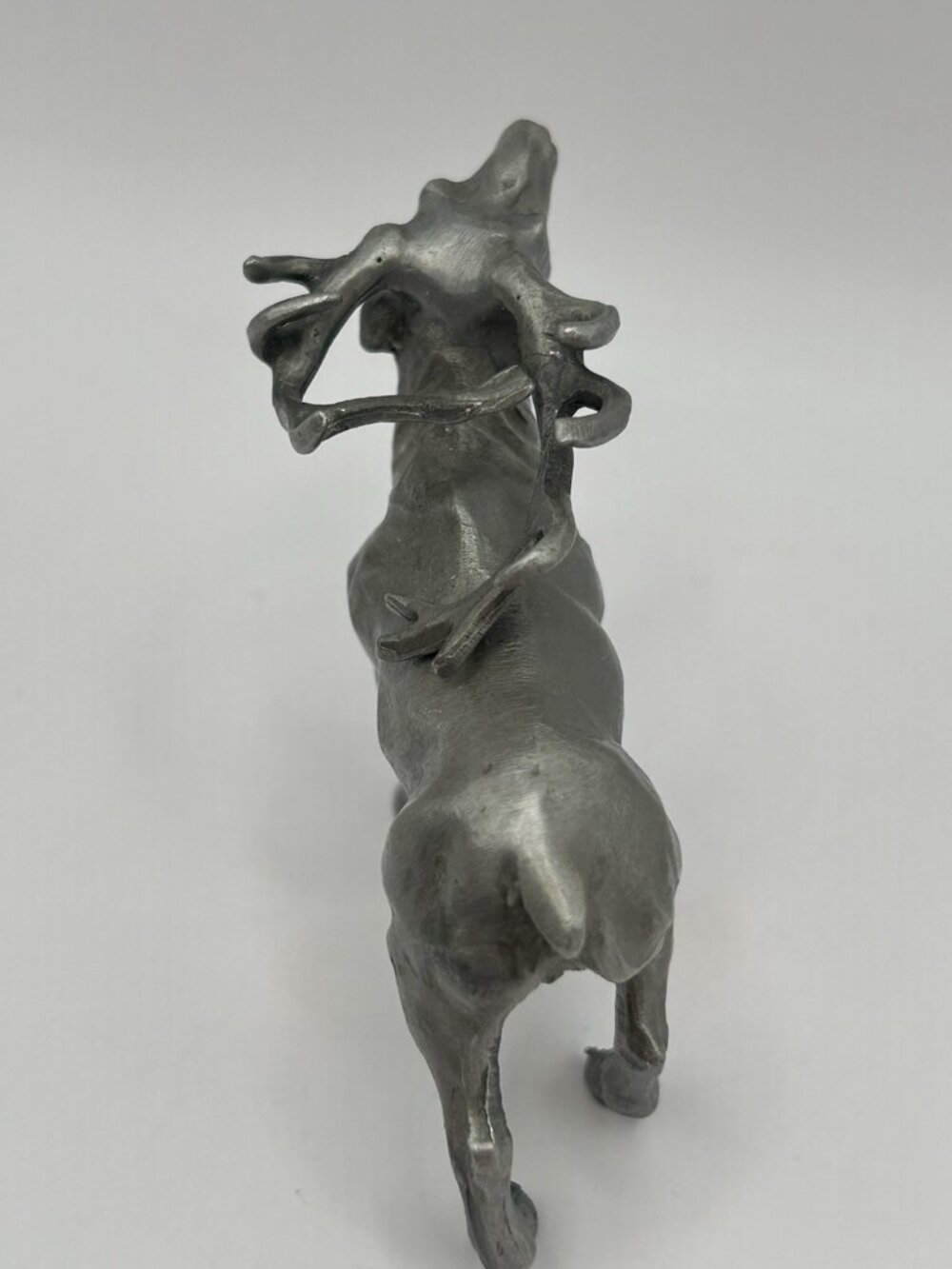 Vintage Pewter Elk Deer Buck Figurine Wildlife Cabin Lodge Decor Collectible - Picture 4 of 16